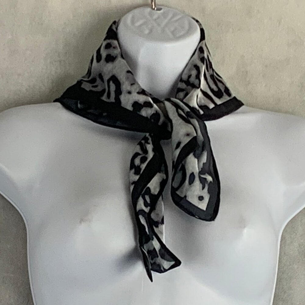INC Women's Animal-Print 2-Piece Face Mask & Bandana Set, Gray Leopard, One Size